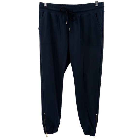 Zyia Everywhere Zipper Joggers Size M Active Blue Stretch Pockets Pants Workout - Picture 1 of 12